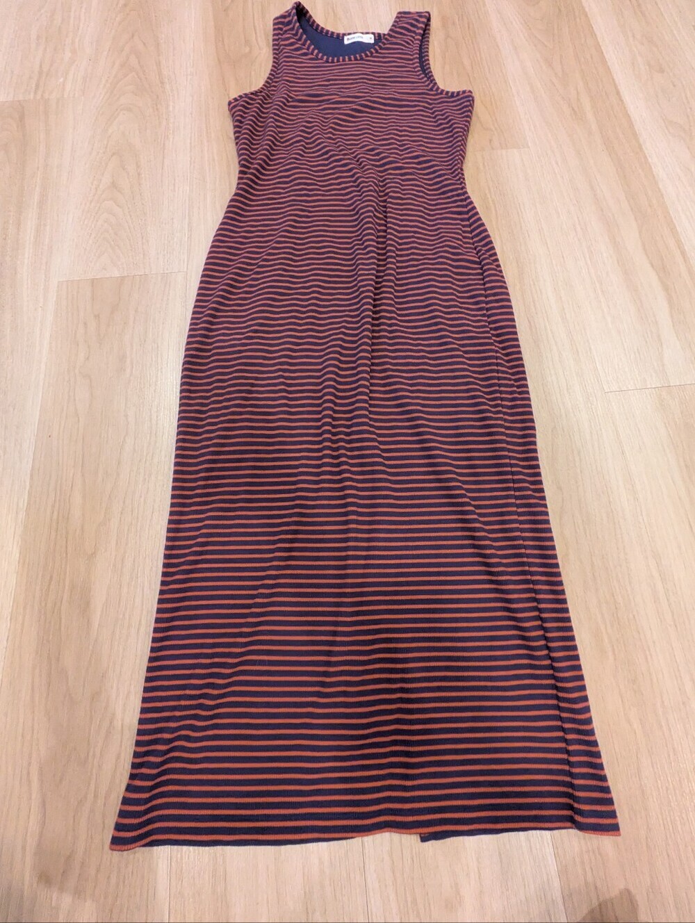 Marine Layer Blue And Orange Striped Maxi Dress Size M
